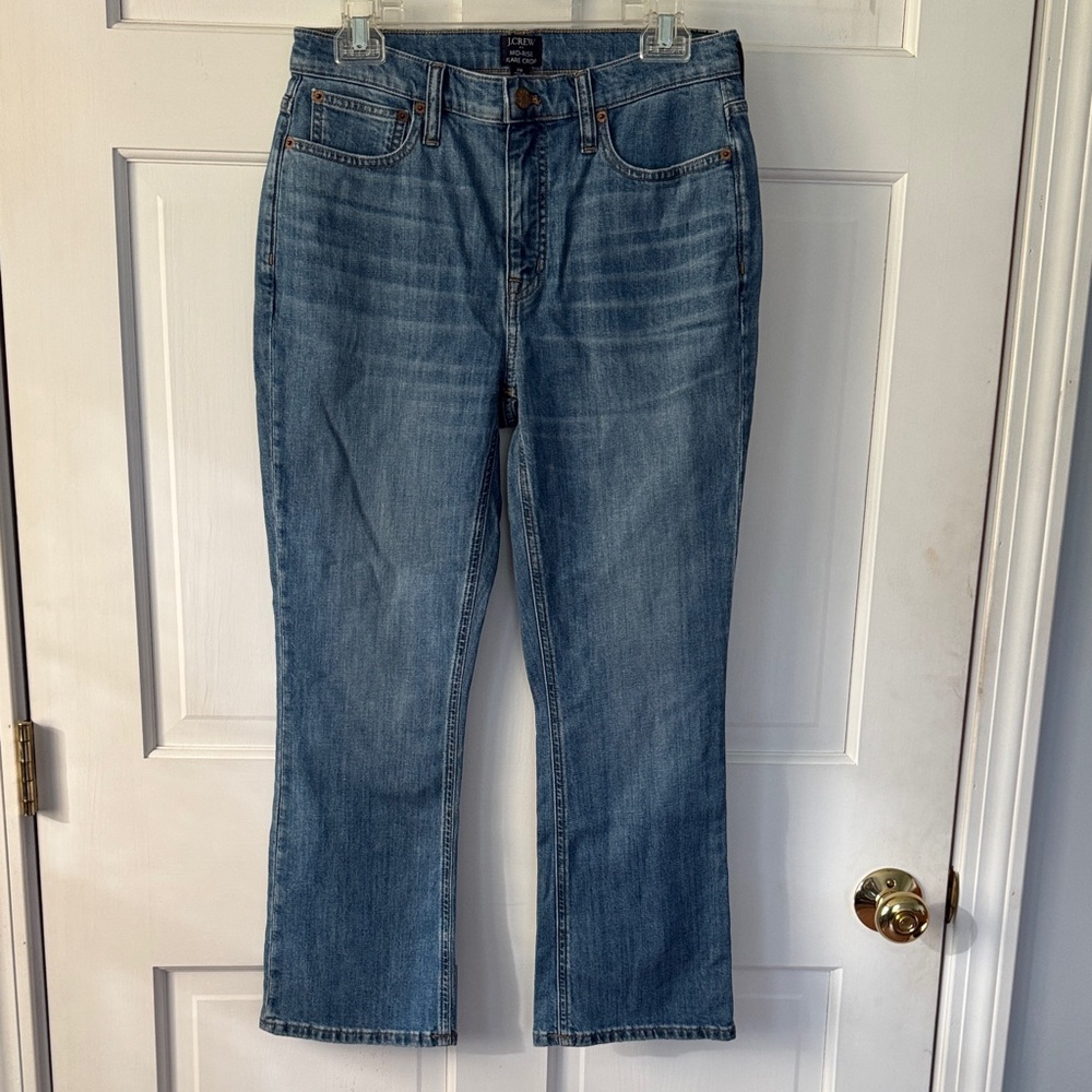 J. Crew Women's Flare Crop Leg Blue Jeans 28 - Picture 2 of 14